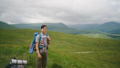 Photo of Matthew Watt on a hike.